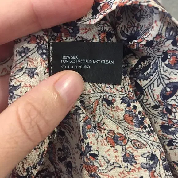 nwt Club Monaco Lyndon Silk Skirt size US 6 Russet Brown Rouge Print - Picture 5 of 7